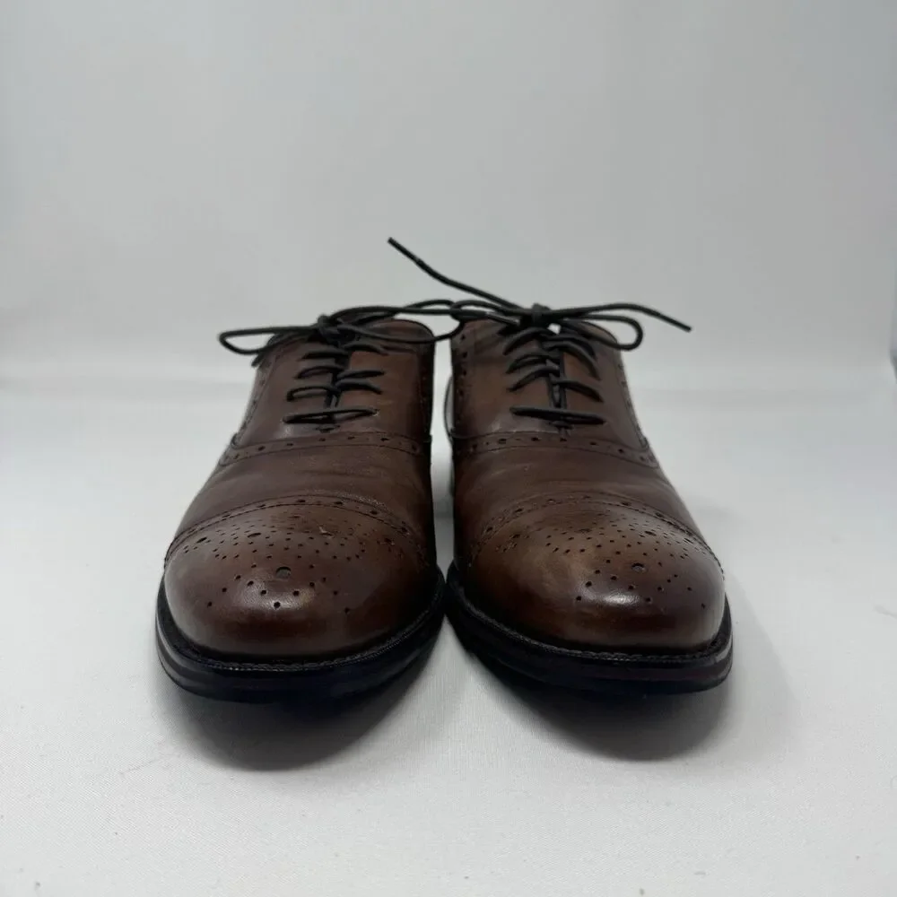 Johnston‎ & Murphey Italy Brown Oxfords size 10